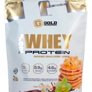 Whey Protein Gold Nutrition 2 Libras Suplementos Proteína 100% Sabor Vainilla gourmet
